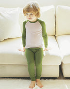 VAENAIT 6M-12Y Toddler Toddler Kids Toddler Girls Boys Soft Comfy Modal Tencel Solid Raglan Sleepwear Pajamas Pjs 2pcs Set