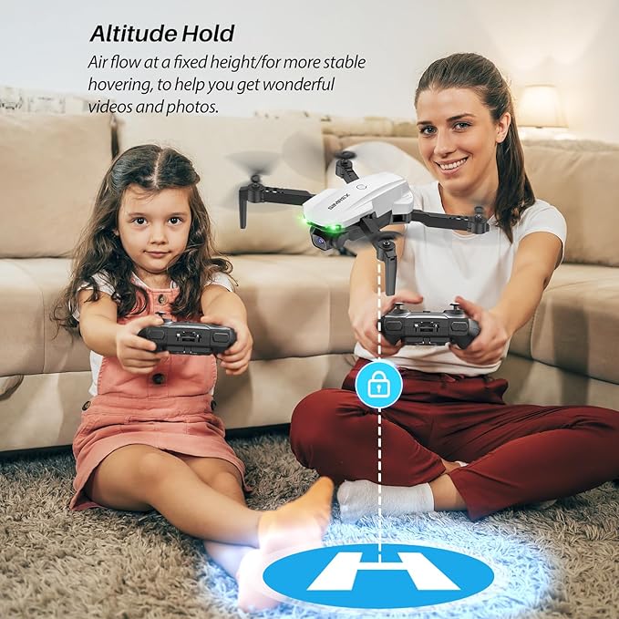 Drone With Camera 1080P for Kids And Adults, RC Quadcopter with Altitude Hold, Mini Drone With One Key Start, Waypoint Fly, Headless Mode, 3D Flip, 3 Speeds, Remote Control Drone for Beginners