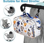 Accmor Stroller Organizer, Universal Stroller Organizer with Insulated Cup Holder Pocket, Dual Purpose Large Capacity Stroller Bag Caddy, Stroller Accessories Fits for Uppababy, Doona, Nuna Strollers