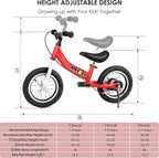 Balance Bike 2 in 1,The Dual Use of a Kids Balance Bike and Toddler Bike, for 2 3 4 5 6 7 Years Old -12 14 16 Inches with Training Theory, Brake, Pedal