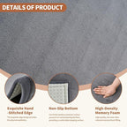 Baby Play Mat for Floor - 1.4" Thick Memory Foam Rug, 50"x50" Playpen Tummy Time Mat, Soft Velvet Nursery Rug, Large Padded Crawling Mat, Cushioned Pads for Playroom Toddlers, Infants, Yoga, Tatami