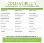 Full-Size Conversion Kit Bed Rails Compatible with Delta Children Convertible Cribs - Solid Wood Rail #0050 - Toddler & Adult Bed Rail for Full-Size Beds - Baby Furniture (Black Cherry Espresso-607)