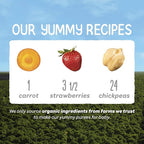 Happy Baby Organics Clearly Crafted Stage 2 Baby Food Carrots, Strawberries & Chickpeas, 4 Ounce Pouch (Pack of 16)