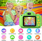 GKTZ Toys for Girls Age 3-8, Kids Camera Digital Video Toddler Camera Children Camcorder Birthday Gifts for 3 4 5 6 7 8 Year Old Girls with 32GB SD Card
