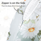 Pea Pod Nursing Pillow Cover Breastfeeding Pillow Slipcover for Moms Soft Breathable Organic Knit Fabric Newborn Infant Feeding Pillow Covers for Baby Girl Boy, Daisy