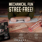 ROKR Gun 3D Puzzles for Adults, Wooden 3D Puzzle Rubber Bands Gun Toy, Rotating-Barrel Machine Gun, Wood Model Craft Kits, Cool Hobbies Birthday Gifts for Men Teen Boys 14+