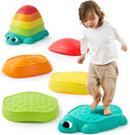 JOYIN 5 Pcs Turtle Balance Stepping Stones, Kids Turtle Path Jumping Stones, Toddler Obstacle Course Coordination Game Toys Indoor or Outdoor Play for Kids Aged 3+