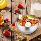 LIANYU Stainless Steel Kids Bowls, 12oz Small Kids Toddler Bowls Set of 6, Double-walled Stainless Steel, Feeding Child Dinner Lunch, Soup, Snack, Dishwasher Safe