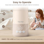 Portable Bottle Warmer for Travel, 12 Oz Milk Warmer for Breastmilk Formula Water, 3 Mins Fast Heating, Long Battery Life, 5 Levels Smart Temp Control, Ideal for Night Feeding, Travel, Car