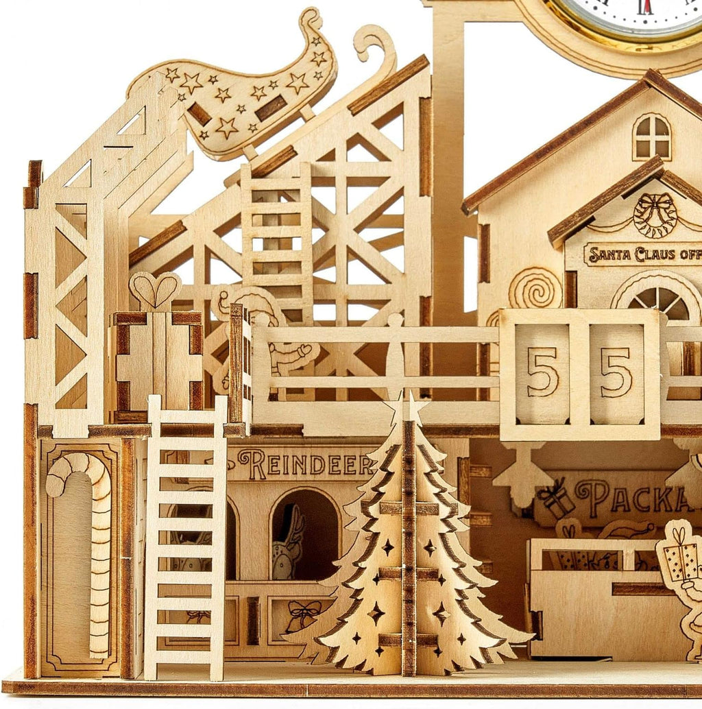 3D Wooden Puzzles Santa's Factory Model Kits, Brainteaser and Puzzle for Christmas/Birthday,Gifts for Adults and Teens to Build Combination