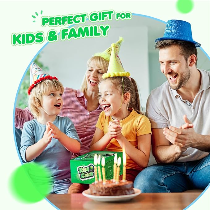 Toss and Catch Ball Set Upgraded - Kids Toys Outdoor Games for Whole Family - Water-Resistant Great for Beach Pool Yard Games - Classic Gift for Boys Girls 3 4 5 6 7 8 9 10 11 12+ Years Old