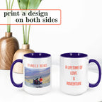 Personalized Coffee Mug, Custom Photo Text 15 Oz Ceramic Mug, Customized Picture Name Tea Cup, Unique Gift Idea, Taza Cafe Personalizadas Fotos, Cute Custom Gifts Mom Women Men, Mother's Day, Navy