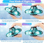 Hand Operated Mini Drone for Kids - LED UFO Flying Orb Ball, Rechargeable Mini Fidget Spinner Toy for Indoor Outdoor,Christmas Birthday Party Gifts for Girls Boys (Green)