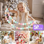 GOGOSO Balls for Ball Pit - Plastic Ball for Toddlers 1-3, Baby Kids Ball Pool Decoration 50 100 200 300 500 1000 (6 Colors, 50 Balls)