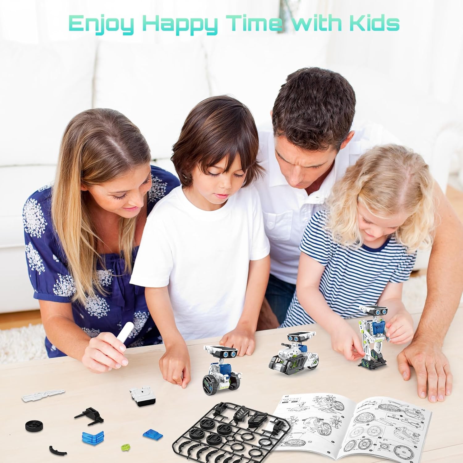 12-in-1 Solar Robot Kit for Kids 8-12, STEM Educational Building Toys with Solar & Battery Power, DIY Science Experiment Projects, Easter Birthday Gifts for Boys Girls Age 8 9 10 11 12 Years Old-Green