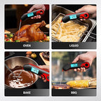 ThermoMaven Professional Meat Thermometer, Instant Read in 0.5 Sec, NIST Certified Accuracy ±0.5°F, IP67 Waterproof, Ambidextrous Backlight & Auto-Rotating Display, for BBQ/Grill/Cooking, Black&Red