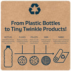 Tiny Twinkle Mess Proof Baby Bib - Waterproof & Lightweight Baby-Led Weaning Apron | 100% Recycled Polyester, Easy Clean & Machine Washable (Charcoal, Small 6-24 Months)