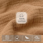 FUNUPUP Muslin Nursing Pillow Cover Compatible with Boppy Nursing Pillow, Soft Baby Nursing Covers for Breastfeeding Pillows for Boys Girls, Brown
