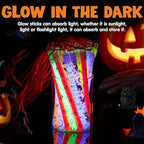 JOYIN 30 Pcs Halloween Glow Sticks Bulk Party Pack, Hanging Wands in 8 Design, 6 Color Light Up Stick for Kid Glow in The Dark Halloween Party Favor Supplies, Goodie Bag Filler, Trick or Treating Gift