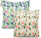 2pcs Cloth Diaper Wet Dry Bags, Waterproof Reusable Wet Bag with 2 Zipper Pockets & Handle, Washable Laundry Bags for Baby Adult Clothes Travel Beach Pool Daycare Yoga Gym Exercise Swimsuits,