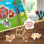 Stick4Ever Jelly Sticker Book - for Kids - Waterproof, Easy to Clean Jelly Stickers for Kids - Reusable Sticker Book for Toddlers with 50 Pcs of Reusable Stickers (Farm)