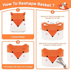 Large Baby Basket Toy Storage 3 Pack, (20"x13.8") Woven Baby Laundry Basket Blanket Basket, Stuffed Animal Storage, Baby Gift Basket Empty, Toy Basket for Kids, Dog, Cat.