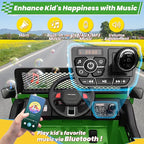 24V 4WD Ride on Truck Car w/800W Motors, Gift Flower, Remote Control, 2 Seaters, Light Bar, 3 Speeds, Pop Music, Power Four Wheels, 24 Volt Ride on Toy Car for Big Kids, Green