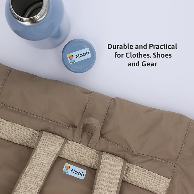 Personalized Name Labels for Kids (120) – Custom Waterproof & Durable Stickers for Clothing, Daycare, Office & School Supplies - Fairytale