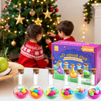 MeCids Magic Potion Bubble Bath Bombs for Kids -Bath Color Tablets Bath Potions for Toddlers Ages 4-12 Fun Science Kit Gift for Birthday, Halloween，Christmas- 6 Pack (Shaped Gems & Stars)