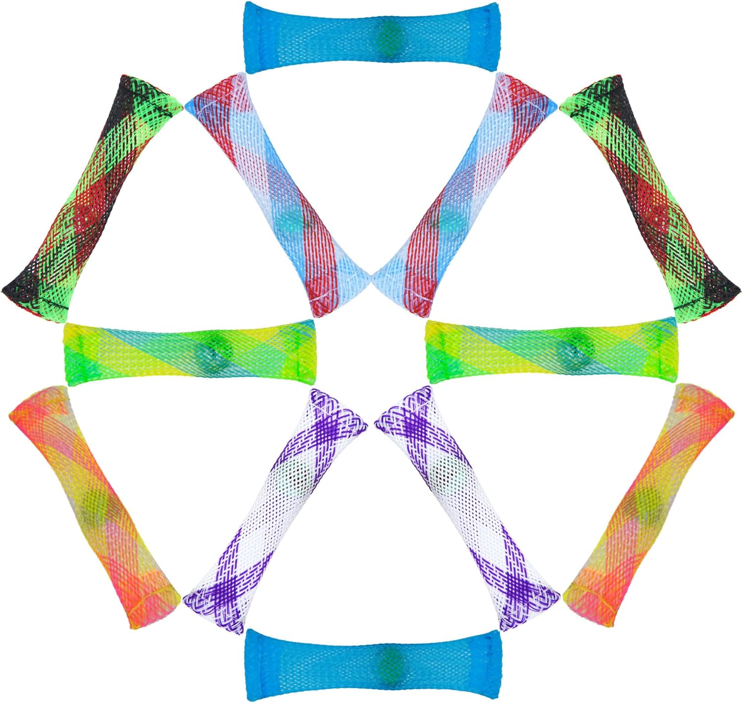 12 Pack Stress Relief and Anxiety Relief Fidget Toys,Marble Mesh (6 Color)