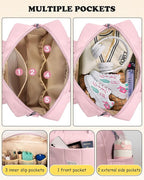 Gifts for Women-Duffle Bag for Travel, Weekender Bags for Women，Initial Overnight Bag with Wet Pocket，Lightweight Travel Bags Personalized Gym Tote with Makeup Pouch