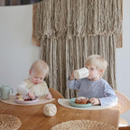 mushie Trainer Sippy Cup | Made in Denmark | Leak Resistant Twist-Off Lid & Handles | Plastic |6 Months + (Ivory)