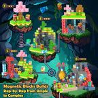 Soyee Magnetic Blocks 100 PCS Building Toys for Ages 4-8 9-12 3-5 Forest & Mine Theme Magnet Building Cubes STEM Sensory Toys for Kids Ages 3 4 5 6 7 8 9 10 11 12 Year Old Boys Girls Birthday Gifts