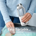 IXTECH Portable Water Warmer for Baby Formula, Milk Warmer for Travel, 10 oz., Electric Warming with Adjustable Temperature Control, Leak-Resistant Spout, Rechargeable and Wireless