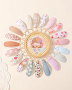 doboi 40Pcs Toddler Hair Clips Baby Girl Hair Bows Clips Floral Print Non Slip Wrapped Snap Heart shaped Hairpins Flower Clips for Hair Barrettes Hair Accessories for Baby Toddler Girls Kids