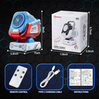 2025 Upgraded Bubble Machine with Remote Control, Automatic Rotation & RGB Lights, 1800mAh Rechargeable Battery, Type-C Charge, Bubble Maker for Kids, Weddings, Birthday Parties, Outdoor Activities