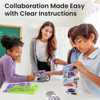 Sillbird Solar Building Robot Kit STEM Gift for Boys Aged 8-12, DIY 15-in-1 Science Educational Toys for Kids Birthday, Solar or Battery Powered Robotic Set with 212 Pieces