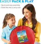 Playz 5pc Kids' Play Tents & Tunnels - Ball Pit for Toddlers, Basketball Hoop, Crawling Tubes, Pop-Up Playhouses, Baby Obstacle Course for Indoor or Outdoor Use