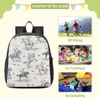 Toddler Backpack Western Cowboy Waterproof Mini Backpack Boys/Girls Cute Kindergarten Pre School Bags 11 Inch