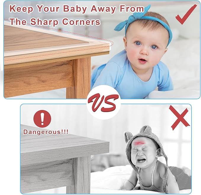 Corner Protectors Baby Proofing,Clear Corner Protector,Soft Edge Protector 6.6ft(2M) Corner Guards Furniture Corner&Edge Safety Bumpers with Upgraded Strong Adhesive for Furniture&Sharp Corners