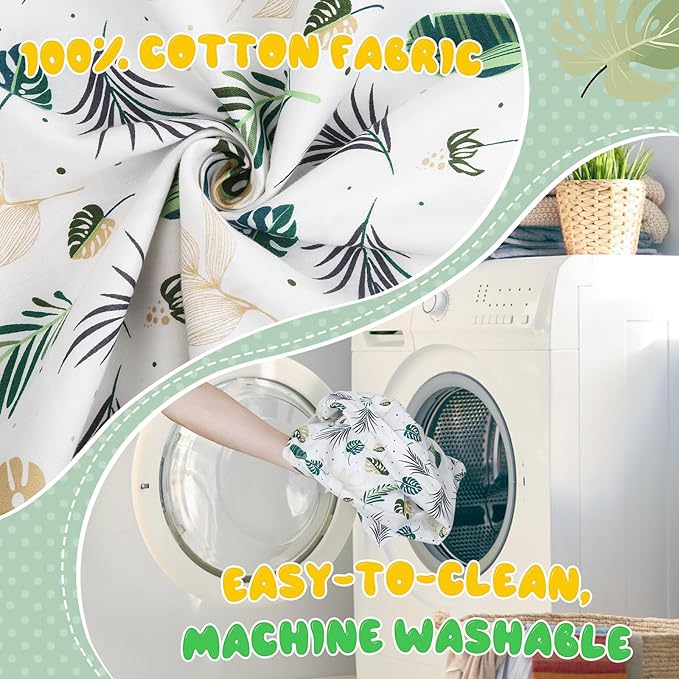 Nursing Pillow for Breastfeeding, Breastfeeding Essentials for Newborn, More Support for Mom and Baby, with Adjustable Waist Strap and Removable Cotton Cover (Green Leaves)