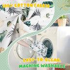 Nursing Pillow for Breastfeeding, Breastfeeding Essentials for Newborn, More Support for Mom and Baby, with Adjustable Waist Strap and Removable Cotton Cover (Green Leaves)