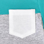 Baby Boy Clothes Toddler Boy Summer Outfits Short Sleeve Patchwork Top T-shirt & Pocket Pant Set 2 Piece 12 Months-4T