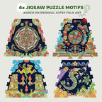 iDventure Cluepuzzle Expansion The Aztec Realms | Wooden Puzzle with 200+ Pieces | Escape Room Game | Gift Box | 4 Designs | Puzzle Size 20x12 cm | Wooden Puzzles for Adults and 10+ | Gift | Hobby