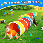 Kids Play Tunnel Tent for Toddlers, Colorful Pop Up Crawl Tunnel Toy for Baby or Pet with Breathable Mesh, Collapsible Gift for Boy and Girl Play Tunnel Indoor and Outdoor Game