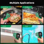 Infrared Thermometer Gun,SQECH Laser Thermometer Gun -58℉～1112℉(-50℃～600℃),Non-Contact Temperature Gun with Adjustable Emissivity&Color Backlight for Cooking, Pizza Oven,BBQ,Fridge,Engine,HVAC(Green)