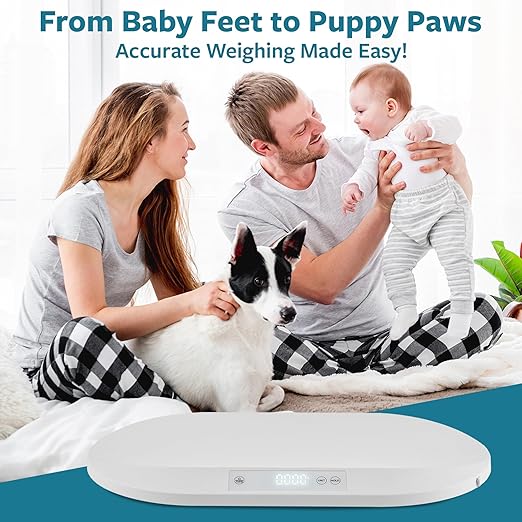 Smart Weigh Digital Baby Scale Infant Scale for Weighing Pet Scale for Puppy and Cat Accurate Digital Scale in Pounds Ounces Kilograms Holds Up to 44 Lbs Multi-Function with Hold Function (BS200 PRO)