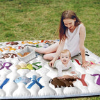 Baby Play Mat, 43x43 Mat with Super Soft Touch, Activity Mat with Upgraded Anti-Slip Bottom, Machine Washable Crawling Mat for Floor & Picnic(Animal Alphabets)
