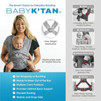 Plus-Size Original Baby K'tan Baby Carrier: #1 Easy Pre-Wrapped, Slip-On, No Rings, No Buckles | 5 in 1 Baby Sling Gift | Hands Free Infant Wrap - Newborn to Toddler up to 35lb Women 22-24, Men 47-52