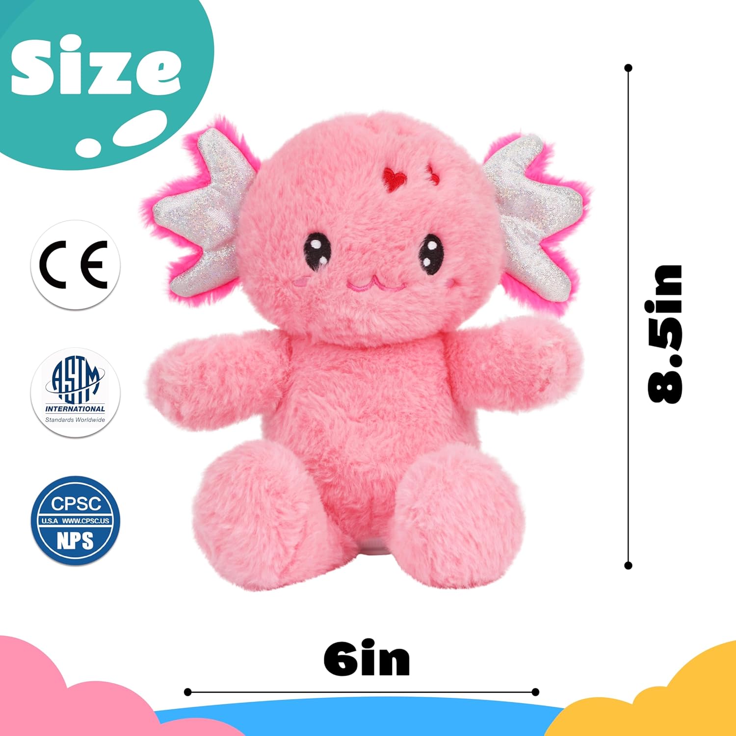 Cuteoy Talking Axolotl Repeat What You Say Musical Stuffed Animal Shaking Singing Plush Toy Electric Interactive Animated Salamander Plushies for Kids Girls Boys Birthday